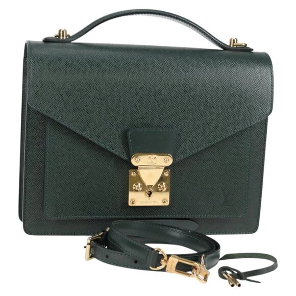 LOUIS VUITTON Taiga Monceau 28 Hand Bag 2way Epicea M32064 LV Auth - Picture 1 of 15